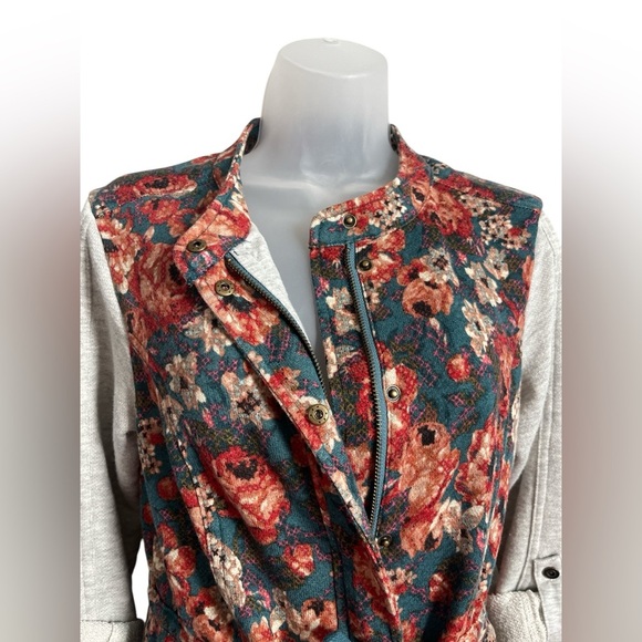 Anthropologie Saturday Sunday Women's Delwyn Floral French Terry Jacket Size M - Picture 8 of 11